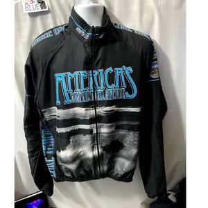 Americas Most Beautiful Bike Ride Cycle Jacket L Zip Front Polyester Pace Tahoe
